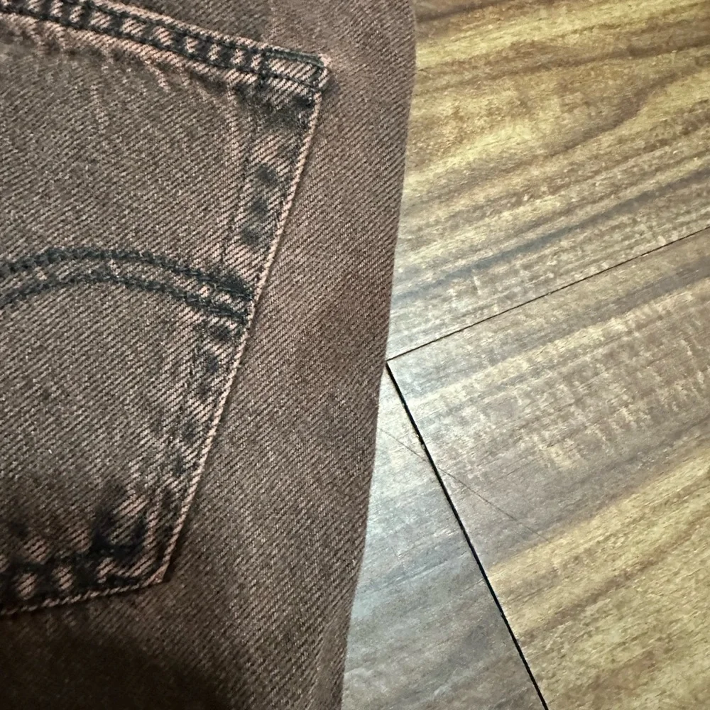Levi's Premium Chroma Acid Chicory Coffee Brown Baggy Bootcut Jeans 26x31 - Picture 6 of 7